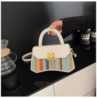 Moda arco iris portátil pequeño cuadrado bolsa 2025 primavera nueva luz de lujo bolsa de las mujeres versátil texturizado axilas bolsa de hombro - details 15