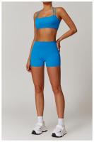 Sujetador de Yoga suave con espalda de belleza para mujer, entrenamiento de gimnasio, deportes de secado rápido, Top elástico con doble hombro y cuello, ropa interior para correr y Fitness al aire libre - details 15