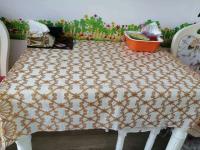 Mantel estampado en caliente a prueba de aceite rectangular de plástico PVC impermeable para el hogar, mantel - details 12