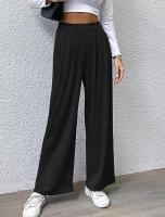 Pantalones de pierna ancha de cintura alta para mujer Ropa casual de primavera otoño - details 5