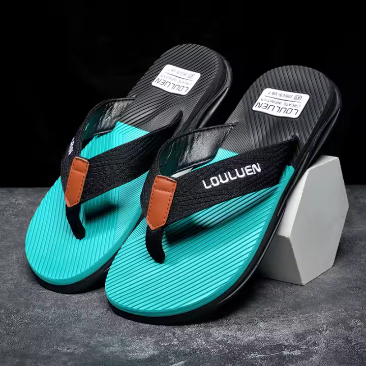 Zapatillas de los hombres de la nueva tendencia casual playa pellizcar sandalias antideslizante fondo suave resistente al desgaste de los hombres de verano chanclas - 1