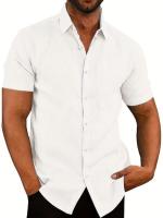 Camiseta informal de manga corta para hombre, blusa de talla grande, cárdigan, Azul, Gris, rojo, blanco, 3xl, 2xl, 44, 42 - details 3