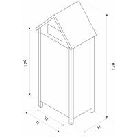 Armario Multiusos para Jardín 40x75x90 cm en Madera con 2 Capas de Pintura Impermeable |   Patas y Suelo - details 30
