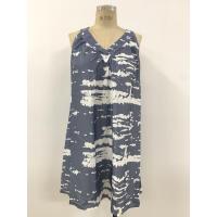 Primavera Verano Tie-Dye Print Tank Top Casual con cuello en V Vestido camisola de mujer - details 0
