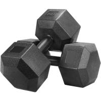 Pesas y Mancuernas Juego de Mancuernas Hexagonales Pesas de Ejercicio pesa Gimnasio en Casa para Gimnasio Fitness Negra - details 0