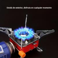 Estufa de camping portátil a prueba de viento - Acero inoxidable, diseño plegable, ideal para aventuras al aire libre, senderismo y picnics. - details 0