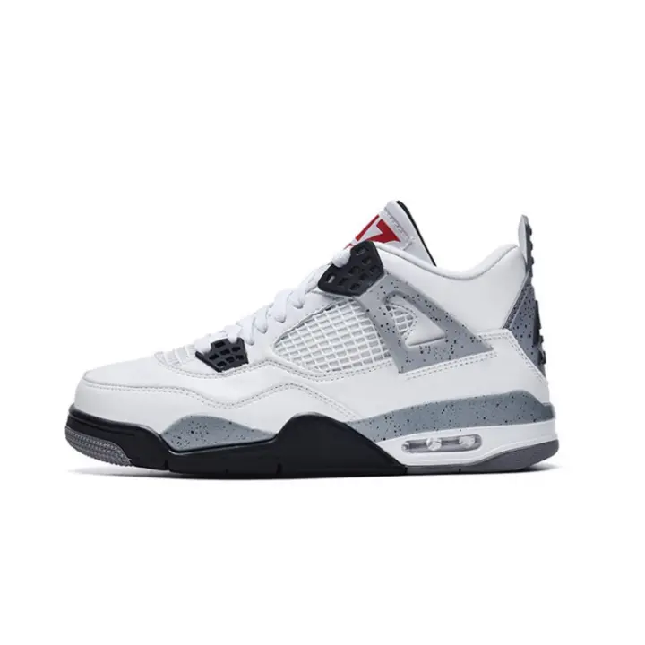 AJ4 caliente lava blanco cemento amarillo eléctrico madre zapatos de baloncesto zapatos de las mujeres garantía de calidad un año - 1