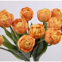 7 uds/paquete de ramas de tulipán artificiales realistas simulación DIY flores de seda decoración del hogar flores falsas florales de 44CM - details 13