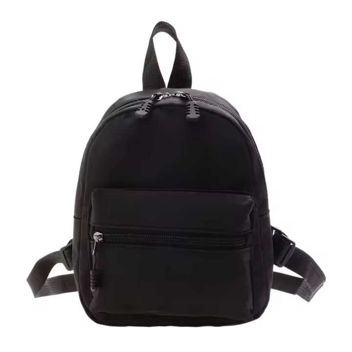 Mini mochila escolar de nailon para niñas, morral pequeño de viaje, impermeable, informal, sólido - 1