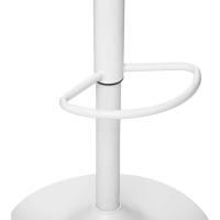 Juego de 2 taburetes de bar regulables en altura, color blanco, D 45 x H 103 cm - details 6