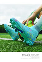 Zapatos de fútbol profesionales FG/TF para adultos, botas de fútbol de Punta larga antideslizantes, tacos altos de tobillo para niños pequeños, zapatillas de fútbol de hierba - details 16