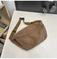 Riñonera de gran capacidad para mujer, bolsos de hombro tipo bandolera, riñonera informal, bolso sencillo para teléfono, riñonera de pana, bolso de plátano para mujer - details 27