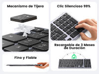 UGREEN Teclado Inalámbrico 2.4G Carcasa de Metal Compatible con PC, MacBook, MateBook, Teléfono - details 2