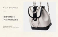 Mochila para mujer versión coreana de Xiaoxiangfeng, mochila de cadena, Mochila para mujer, bolsa pequeña de cuero encerado - details 6