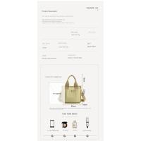 Bolso de lona para mujer, bolsos de hombro de lona japoneses, bolso de mano para llevar a mano, bolso cruzado de gran capacidad, bolso de mujer - details 4