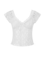 Hirigin-Tops cortos Ence para mujer, camisetas de moda con manga con capucha y cuello en forma de corazón, blusas Vintage de verano - details 1
