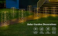 4pcs Luces de Jardín Solar Lámparas de Decoración con LED 120 para Fiesta de Jardín al Aire Libre  - details 0
