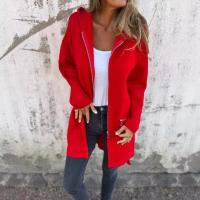 Chaquetas con capucha para mujer, abrigos de color sólido, sudaderas con capucha para mujer, moda de otoño - details 7