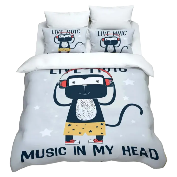 Conjunto de Cama de Dibujos Animados Lindo y Cómodo Material de Poliéster Tamaño Completo - 1