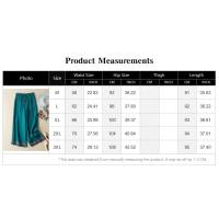 Pantalones de lino y algodón de cintura alta para mujer, pantalón de pierna ancha, largo, elástico, informal, liso, bordado, moda coreana, 2024 - details 0