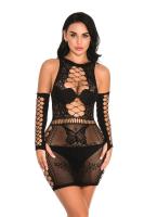 Vestido de lencería Sexy para mujer, body transparente, conjunto de medias, falda, lencería, disfraces sexuales, 2024 - details 7