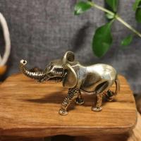 Elefante de latón antiguo para té, mascota en miniatura, simulación de animales, colección de adornos, manualidades, decoraciones de escritorio para el hogar - details 0