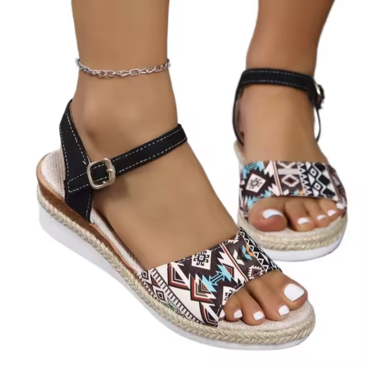 Sandalias de tacón de cuña de verano para mujer - 1
