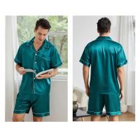 Traje de casa con solapa para hombre en verano, pijama delgado, ropa de casa holgada para hombre y talla grande - details 29