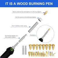 Kit de Herramientas de Quemador de Madera Profesional 71PCS Set de Pluma de Pyrographia y Hierro de Soldadura con Temperatura Ajustable de 200-450℃ para Tallado - details 3