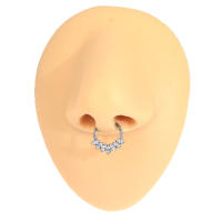 Piercing de hélice de titanio G23, pendientes de circonita con bola, tabique nasal, anillo de pezón, Concha, cartílago, Tragus, anillos de nariz, 16G, 1 unidad - details 3