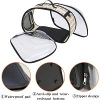 Bolsa para mascotas al aire libre, transportador plegable transparente para perros y gatos, bolso de hombro portátil transpirable - details 5