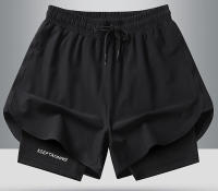 Pantalones cortos deportivos 2 en 1 para hombre, para correr rápido, gimnasio con bolsillos para exterior - details 7
