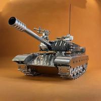 Tanque de batalla principal chino T99 de acero inoxidable, modelo de aleación 1:32, adornos, juguetes terminados - details 21