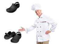 Zuecos de EVA antideslizantes para hombre, zapatos de seguridad impermeables, a prueba de aceite, para trabajo en el jardín, Hotel y cocina, color negro - details 1