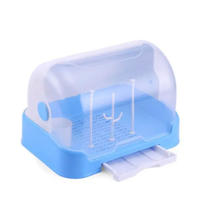 Estante de secado de botellas de agua, nebulizador de terrario para biberones de bebé, accesorios de secador, contenedores de vidrio, soporte, caja de almacenamiento B - 1