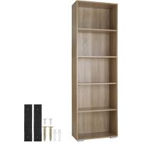 Libreria Estanteria con 5 Compartimentos, Estanteria Almacenaje para Libros, Estanterias de Madera, Mueble Almacenaje, Estanteria Habitacion - Madera Clara, Roble Sonoma - details 0