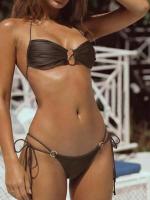 Bikini sin espalda de moda 2025, nuevo traje de baño de bikini dividido vegetariano - details 6