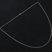 Cadena de joyería para mujer, collar de acero inoxidable "O", plateado, 2 mm de ancho, 65 cm de largo - details 4