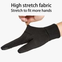1 par de guantes de esquí antideslizantes para hombre y mujer, resistentes al agua, con pantalla táctil, para pesca en invierno - details 2