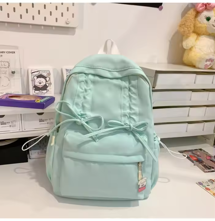 Mochila de Nylon para el Verano 2025 Linda, Arco, Para Estudiantes Universitarios, Fresca y Dulce - 1
