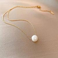 Collar de perlas de acero inoxidable 316L para mujer, joyería de temperamento minimalista, elegante, personalizado, boda - details 5
