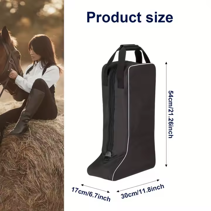 Botas Equestres Largas Especiales de Tela Oxford de Alta Densidad con Bolsa de Transporte para Viaje - 1