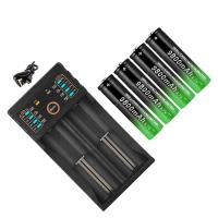 Batería recargable de iones de litio para ventilador eléctrico, 1 piezas, 18650, 3,7 MAh, 4 piezas, 9800 V, cargador - details 2
