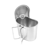 Camping Pot Stainless Steel with Lid Steaming Pot for Hiking Backpacking BBQ