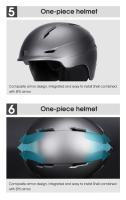 WEST BIKING-casco de esquí y Snowboard para hombre y mujer, gorro de seguridad ajustable para bicicleta eléctrica y motocicleta, cálido para invierno - details 11