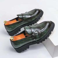 Producto más vendido 2024 Zapatos casuales de cuero genuino para hombres de lujo Estilo italiano de fiesta o oficina - details 0