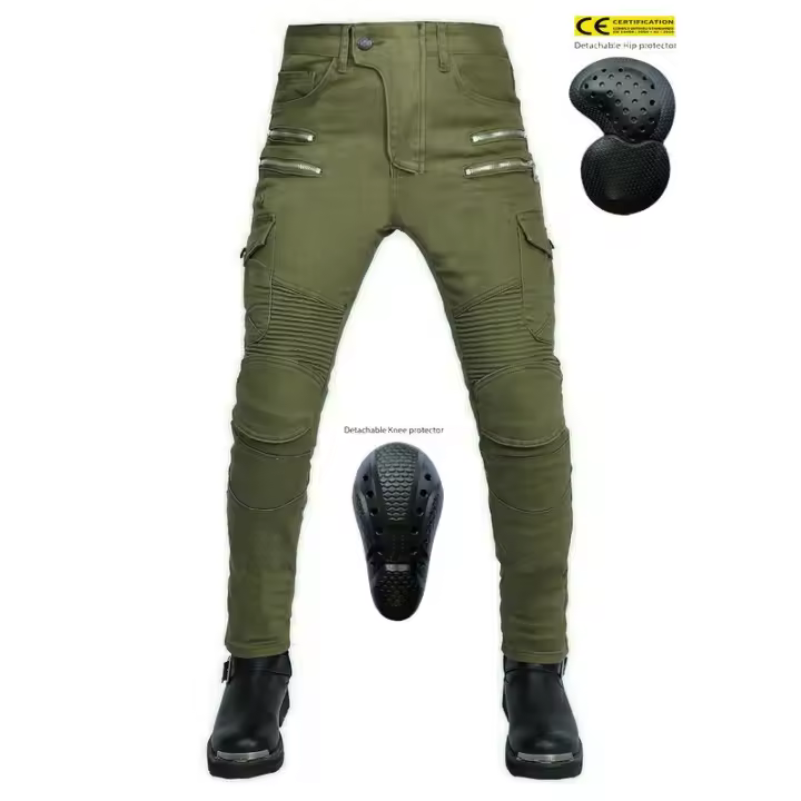 Jeans de Motocicleta para Hombres Pantalones de Ciclismo con Bolsa de Herramientas Multi-Estaciones - 1
