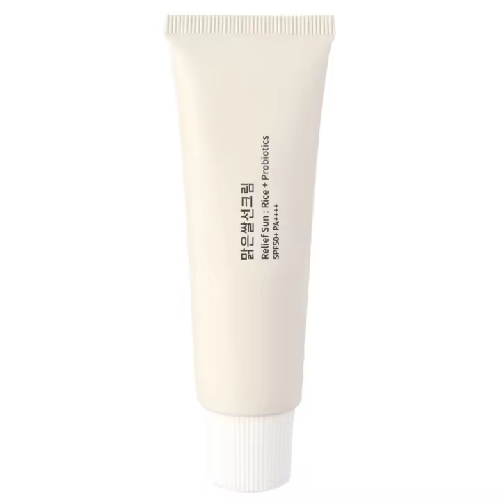 Relief Sun Protector solar orgánico SPF50+, PA++++ Solución de cuidado coreano con arroz y probióticos para todo tipo de piel |   Nutritivo - 1