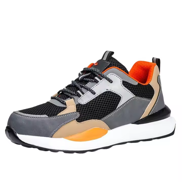 Zapatos de seguridad para hombres, antirotura y antiperforación para hombres, ligeros para el lugar de trabajo, cabeza de acero transpirable y desodorante para el verano - 1