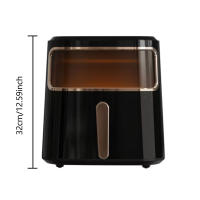 Secador de Aire Caliente de 6 Litros y 1350 W Negro, Carcasa de Acero Inoxidable, Control de Temperatura, Pantalla Táctil LED, Antiadherente, Temporizador - details 0